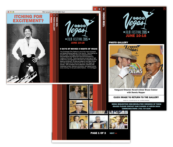 CineVegas Film Festival, Interactive Press Kit CD